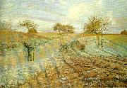 Camille Pissarro hoarfrost the old road to ennery Sweden oil painting artist